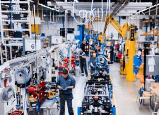 technician working in factory
