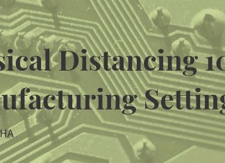 physical distancing for manufacturing infographic