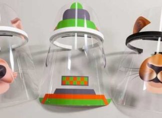 Hatch Exhibits is manufacturing a line of kid-friendly face shields called Shield Pals designed for medical workers tending to children.