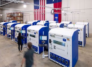 Fleet of Essentium HSE 3D Printing Platforms