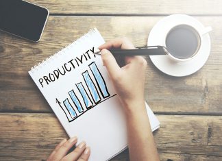 A drawing of a bar chart symbolising the goal of increasing productivity levels. Source Adobe Stock