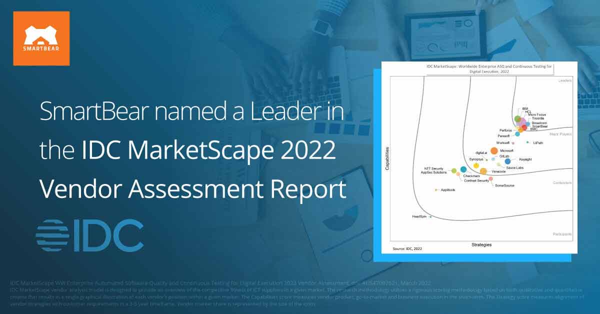 smartbear name leader idc marketscape 2022 report