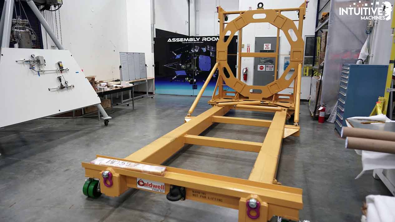 The customized 2,500-lb. capacity transport cradle has arrived in Houston.