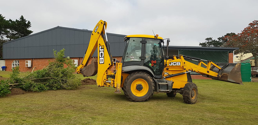 Vesconite bushings are still operated well two years after installation on a JCB TLB