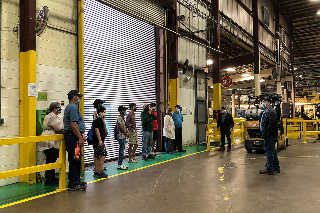 The group as they make their way along the tour.