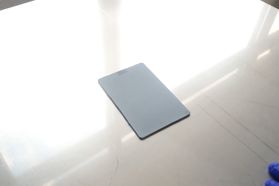 ocsial panel sprayed with waterborne conductive primer