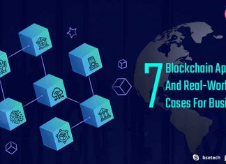 blockchain applications infographic banner