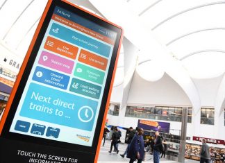 train station information touch screen Image: L.B. Foster Company