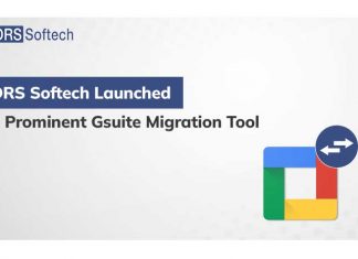 drs softech launched a prominent gsuite migration tool banner