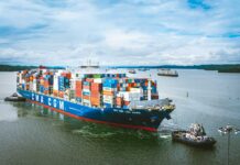 Cargo ship in Panama