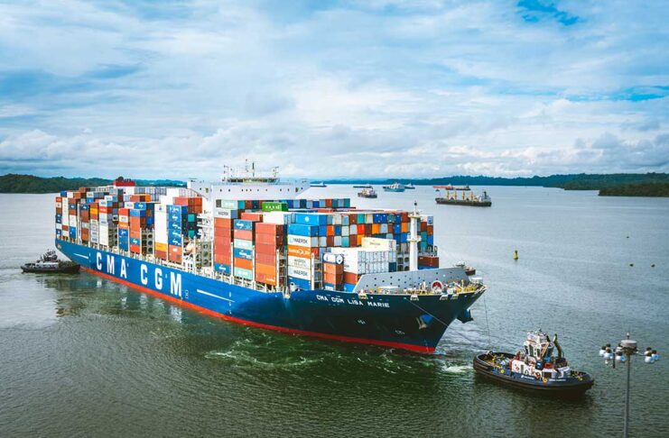 Cargo ship in Panama